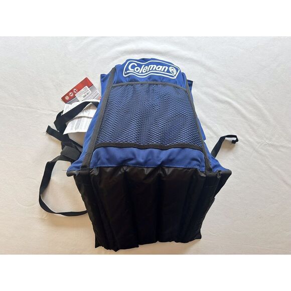 Coleman Portable Stadium Seat Bleacher Cushion with Backrest Lightweight Navy - Picture 5 of 7
